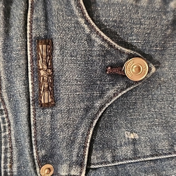 Hudson Collin Flap Skinny Crop Distressed Jeans Color DKBL Size 28 EUC MSRP $195 - Picture 10 of 11